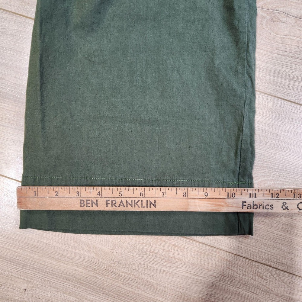Maeve Pants Womens 30 Green The Colette Twill Wide Leg Relaxed Chino Stretch - Picture 9 of 10